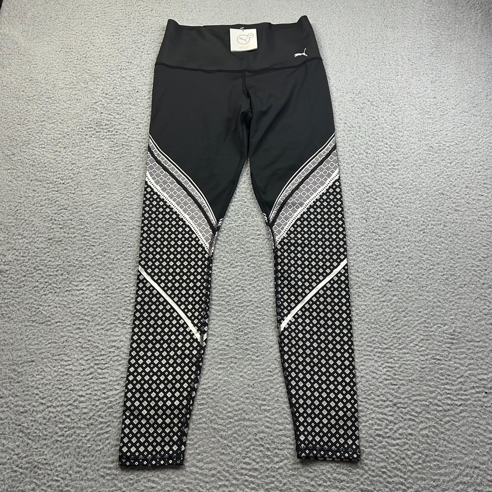 NWT Puma Everday Train Graphic Tights Womens Medium Black Athletic